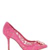 Women * | Charmant Lace Bellucci Pumps Dolce & Gabbana Shop Fuchsia