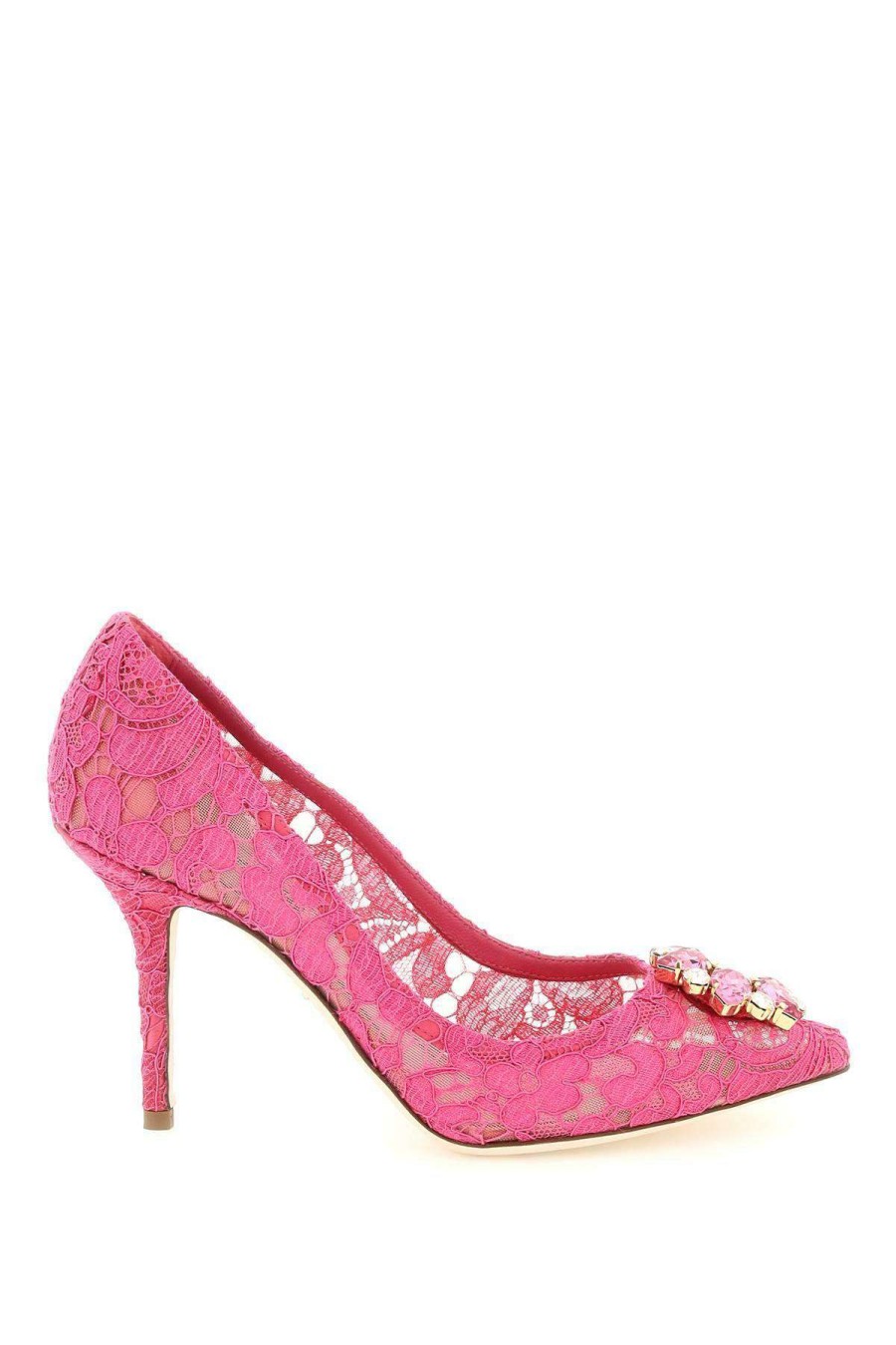 Women * | Charmant Lace Bellucci Pumps Dolce & Gabbana Shop Fuchsia