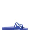 Men * | Logo Rubber Slides Dolce & Gabbana Hot Selling Blue