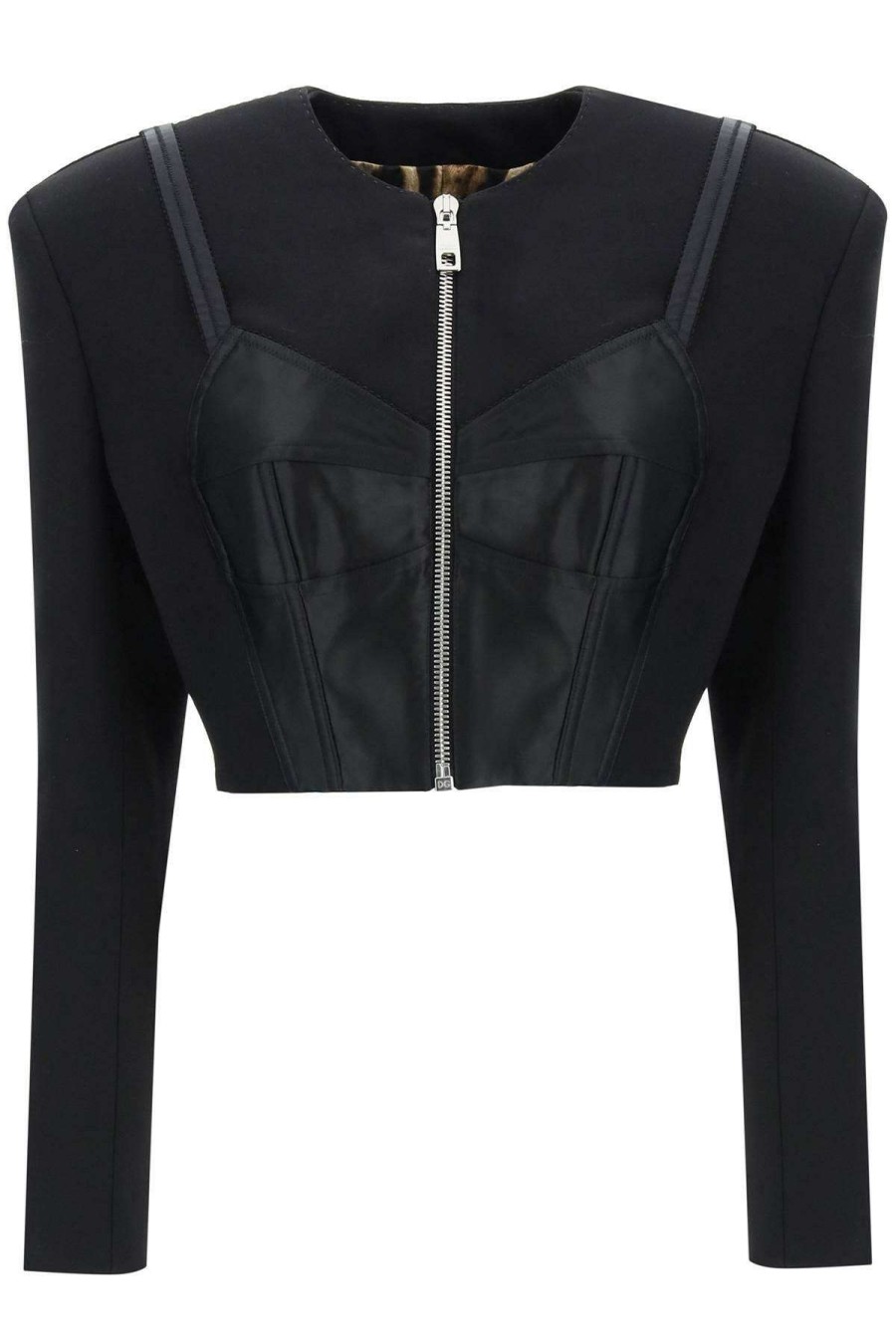 Women * | Bolero Jacket With Bustier Detail Dolce & Gabbana Online Black