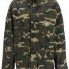 Women * | Camouflage Cotton Safari Jacket Dolce & Gabbana Excellent Quality Green/Brown/Khaki