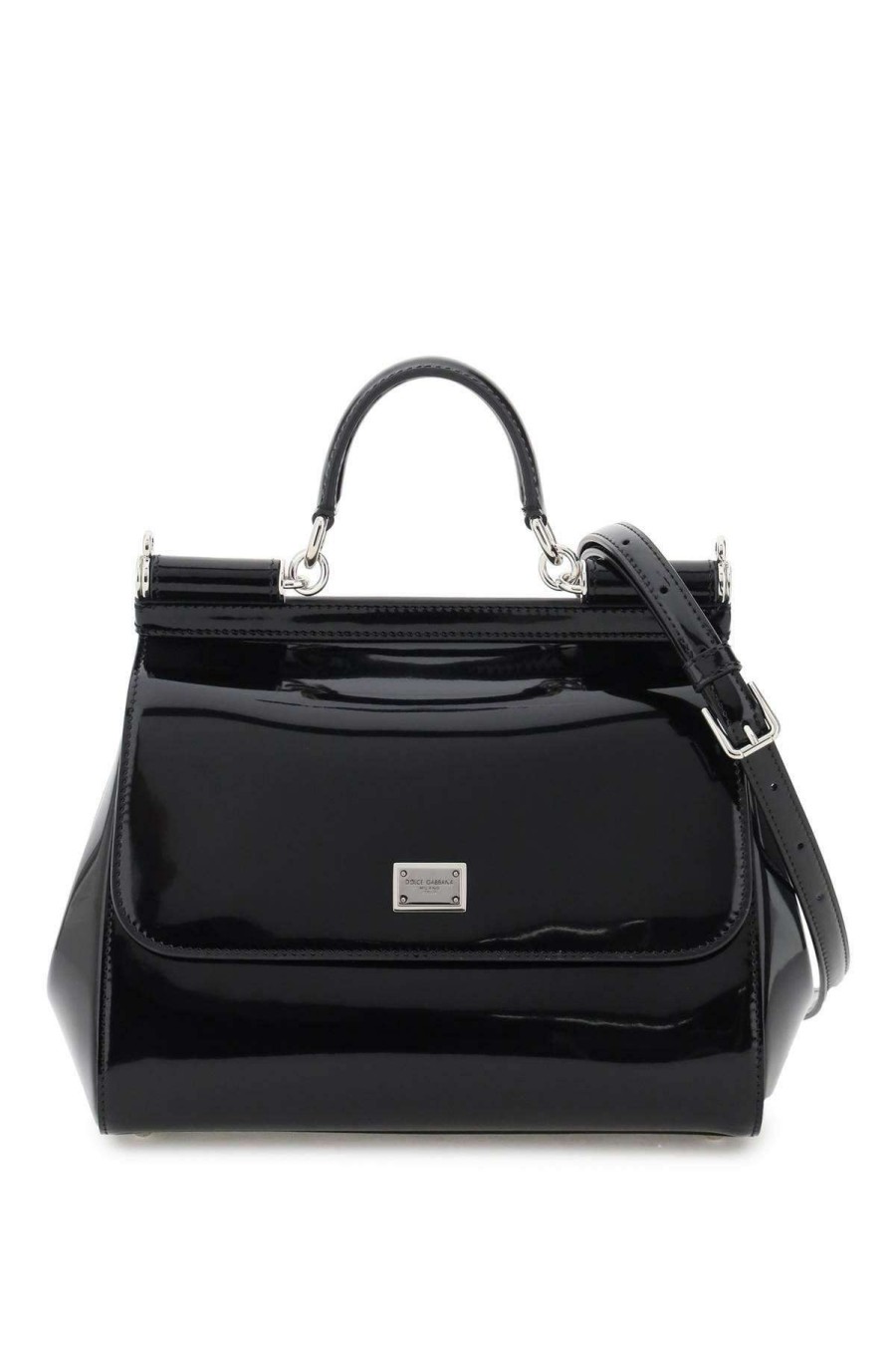 Women * | Sicili' Medium Bag Dolce & Gabbana Discounts Black