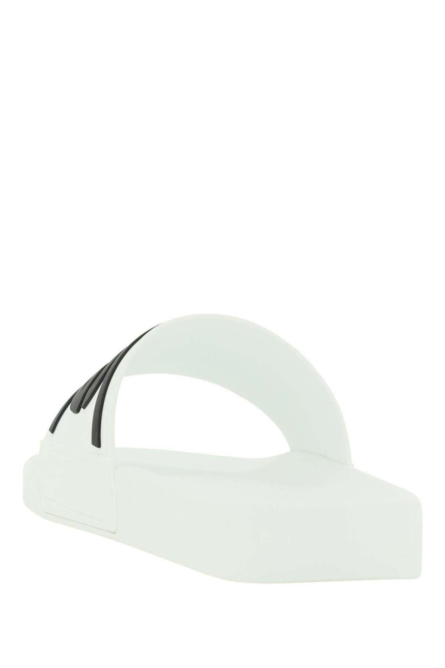 Men * | Logo Rubber Slides Dolce & Gabbana Limited Edition White