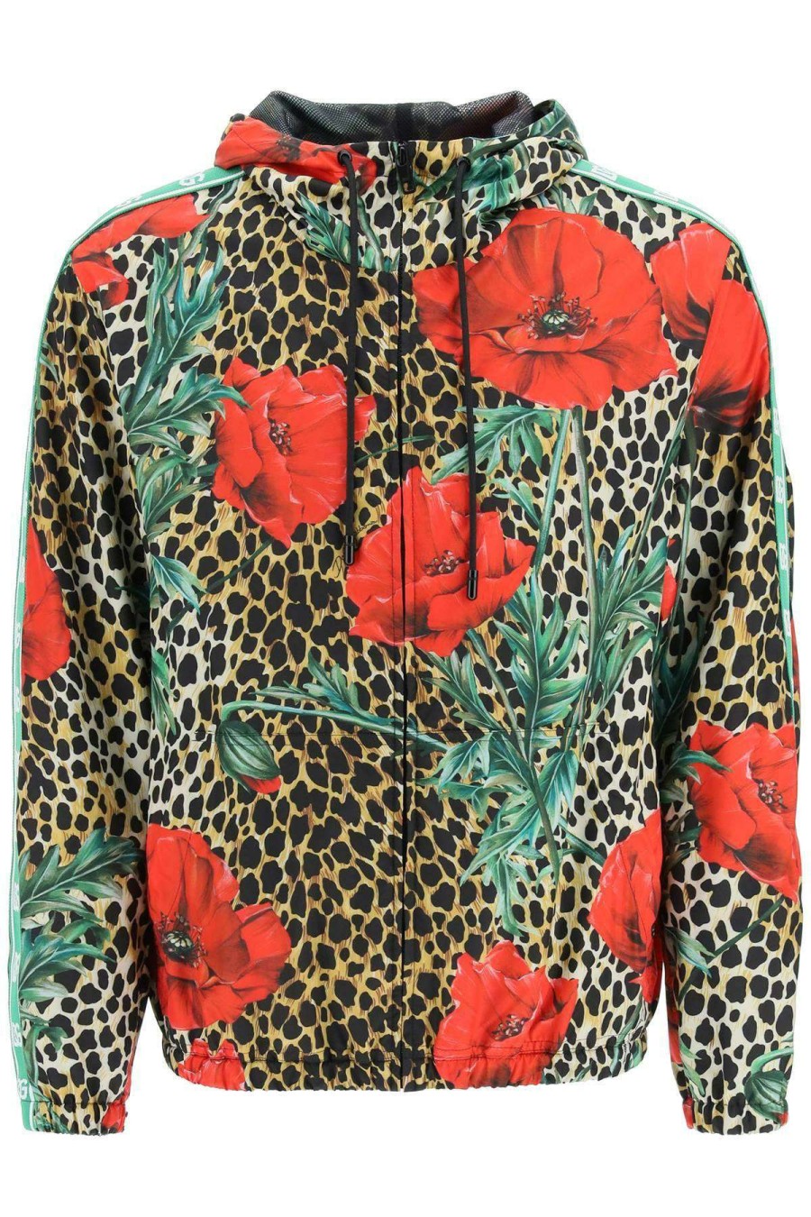 Men * | Animalier Floral-Printed Jacket Dolce & Gabbana Attractive Brown/Red/Green