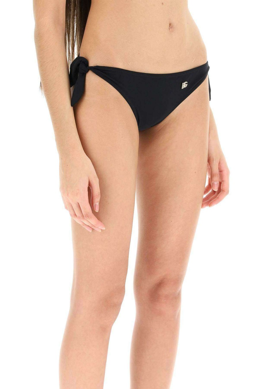 Women * | Bikini Bottom With Dg Detail Dolce & Gabbana Hot Selling Black