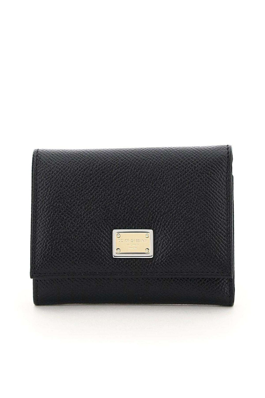 Women * | French Flap Wallet Dolce & Gabbana Tendy Style Black