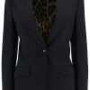 Women * | Gabardine Turlington Jacket Dolce & Gabbana Hot Selling Black