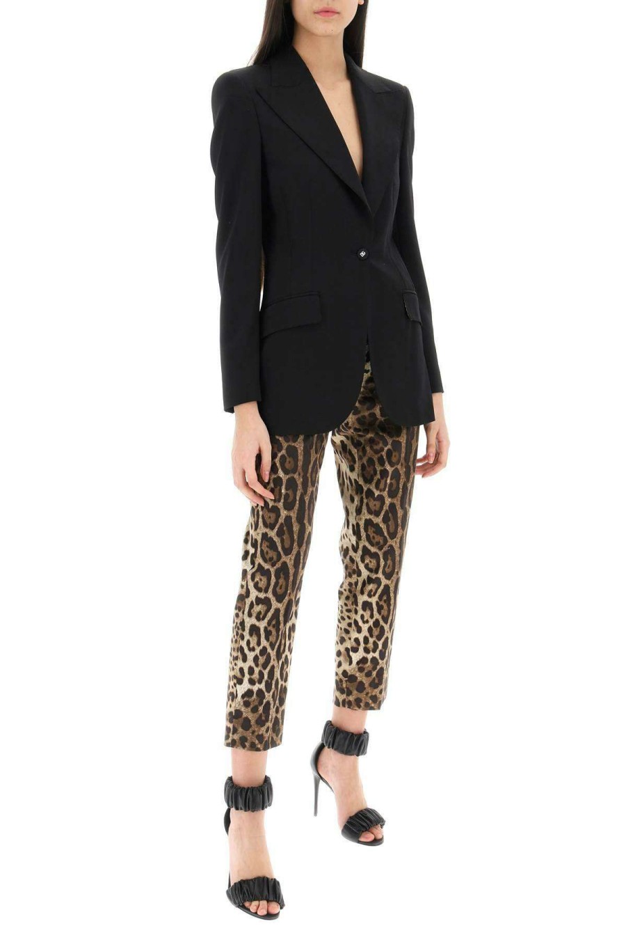 Women * | Gabardine Turlington Jacket Dolce & Gabbana Hot Selling Black