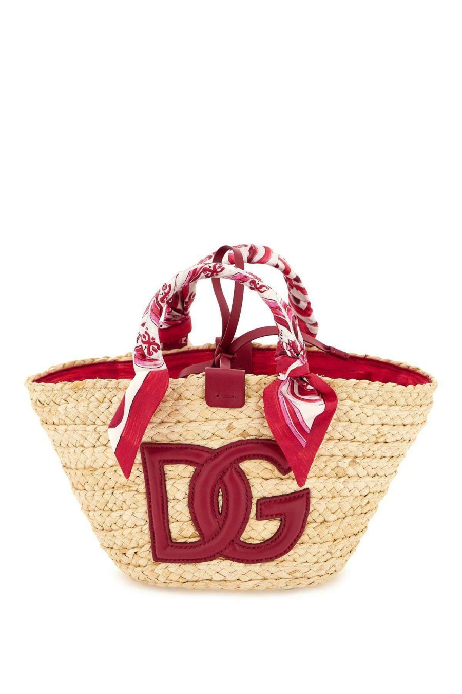 Women * | Kendra' Small Shopper Bag Dolce & Gabbana Excellent Quality Beige/Fuchsia