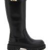 Women * | Leather Antik Boots With Branded Closure Dolce & Gabbana Excellent Quality Black