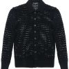 Men * | Mesh-Stitch Cardigan Dolce & Gabbana Online Black