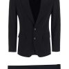 Men * | Cotton Blend Tailored Suit Dolce & Gabbana Bargain Sale Black