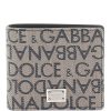 Men * | Jacquard Logo Bi-Fold Wallet Dolce & Gabbana Bestsellers Brown