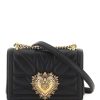 Women * | Medium 'Devotion' Bag In Quilted Nappa Leather Dolce & Gabbana Good Quality Black