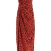 Women * | Silk Leopard Print Slip Dress Dolce & Gabbana Online Sales Red