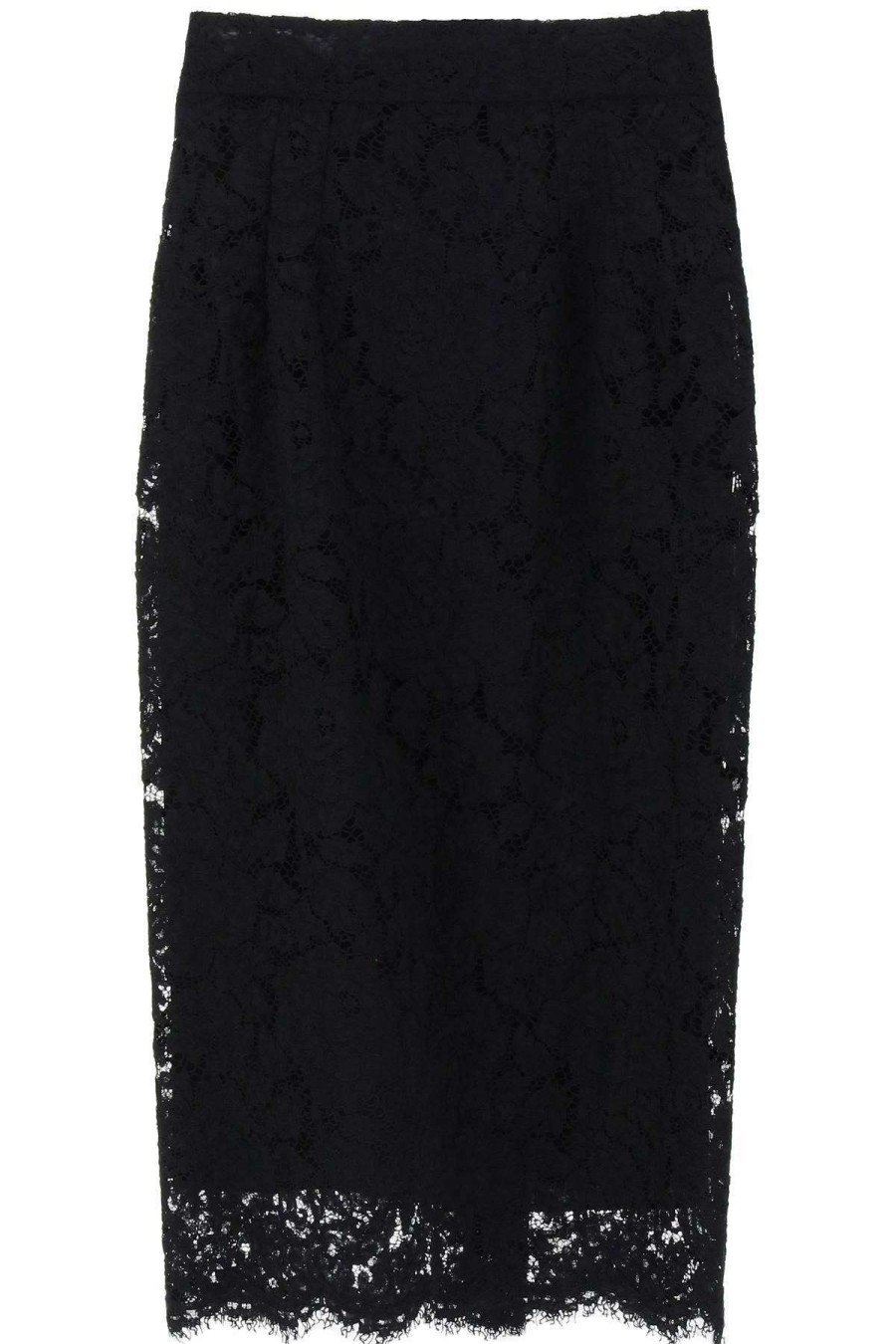 Women * | Midi Lace Pencil Skirt Dolce & Gabbana Online Sales Black