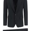 Men * | Three-Piece Sicily Suit In Stretch Pinstripe Wool Dolce & Gabbana Limited Edition Grey