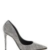 Women * | Satin & Rhinestones Pumps Dolce & Gabbana Limited Edition Silver