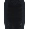 Women * | Powernet And Satin Midi Skirt Dolce & Gabbana Store Black