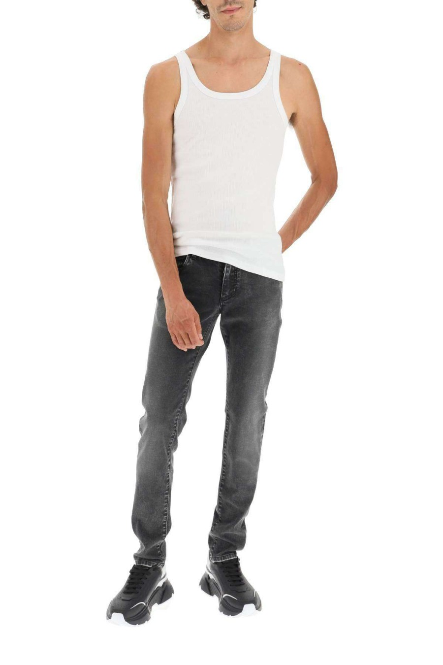 Men * | Cotton Tank Top Dolce & Gabbana Featured White