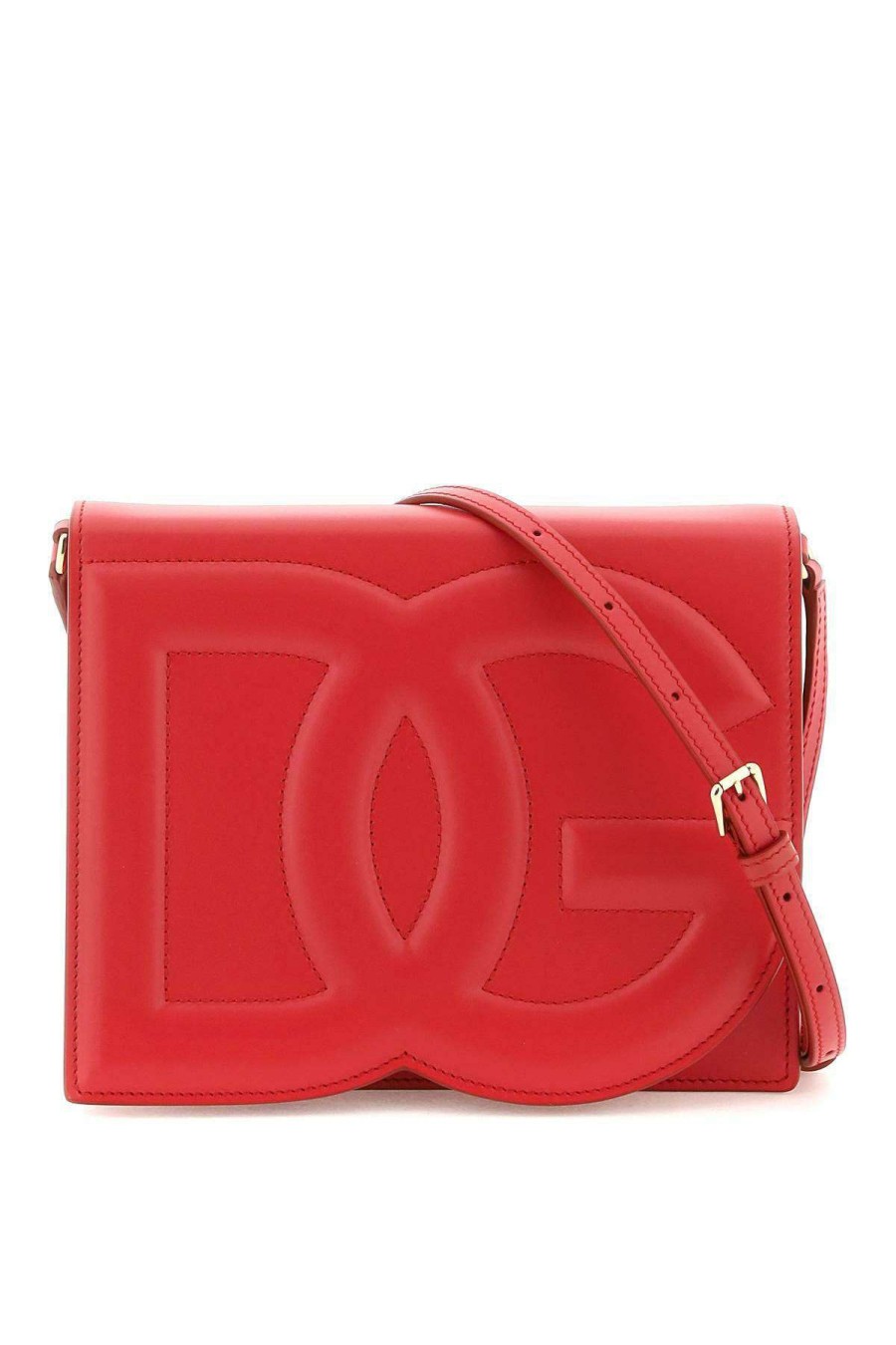 Women * | Leather Crossbody Bag Dolce & Gabbana Limited Edition Red