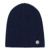 Men * | Cashmere Beanie Hat With Logo Medal Dolce & Gabbana Latest Blue