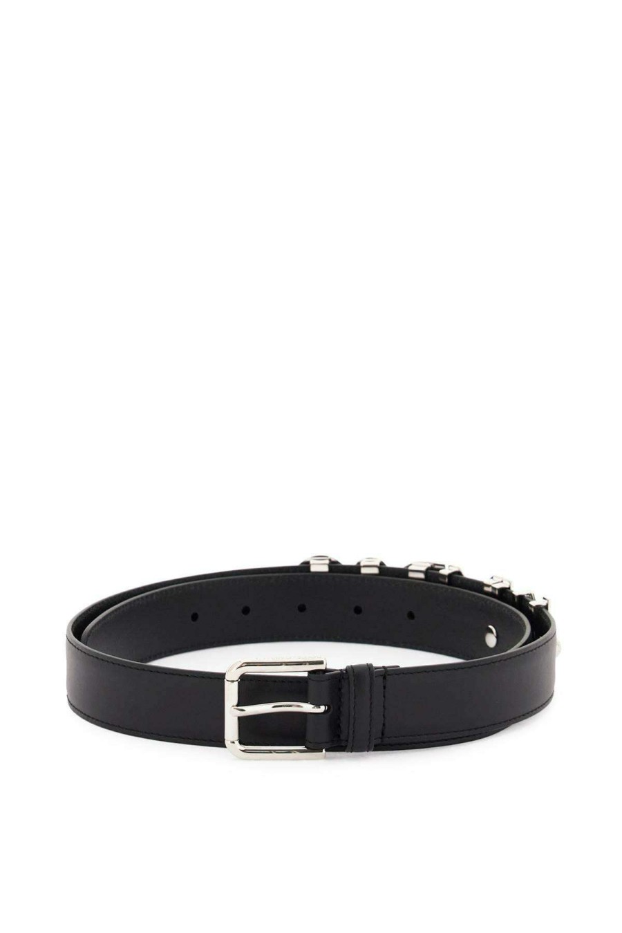 Women * | Lettering Leather Belt Dolce & Gabbana Attractive Black