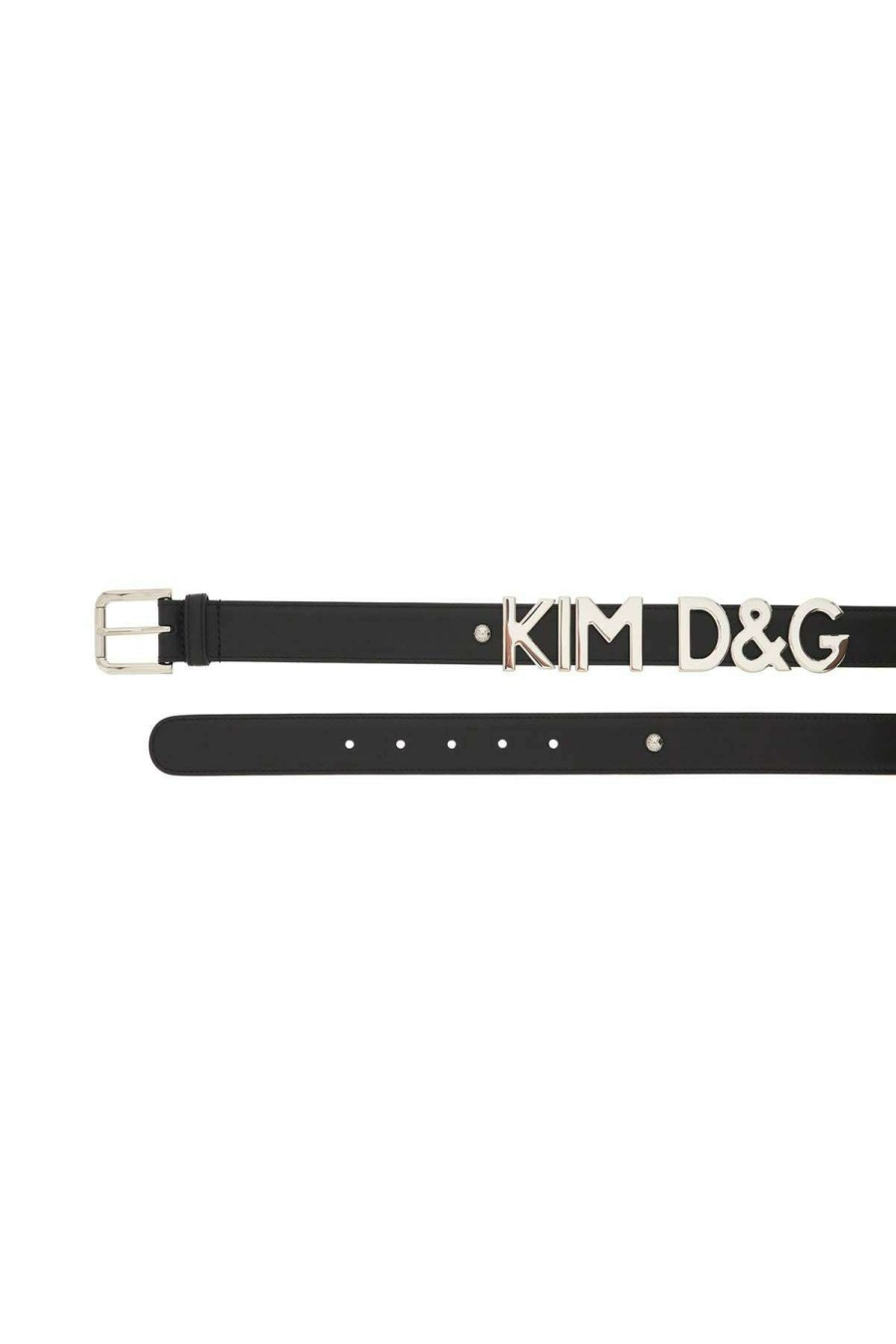 Women * | Lettering Leather Belt Dolce & Gabbana Attractive Black