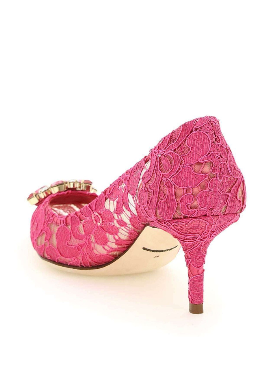 Women * | Charmant Lace 'Bellucci' Pumps Dolce & Gabbana Excellent Quality Fuchsia