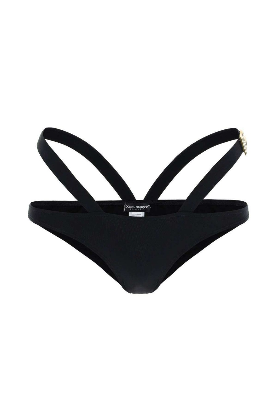 Women * | Double Band Bikini Bottom Dolce & Gabbana Excellent Quality Black