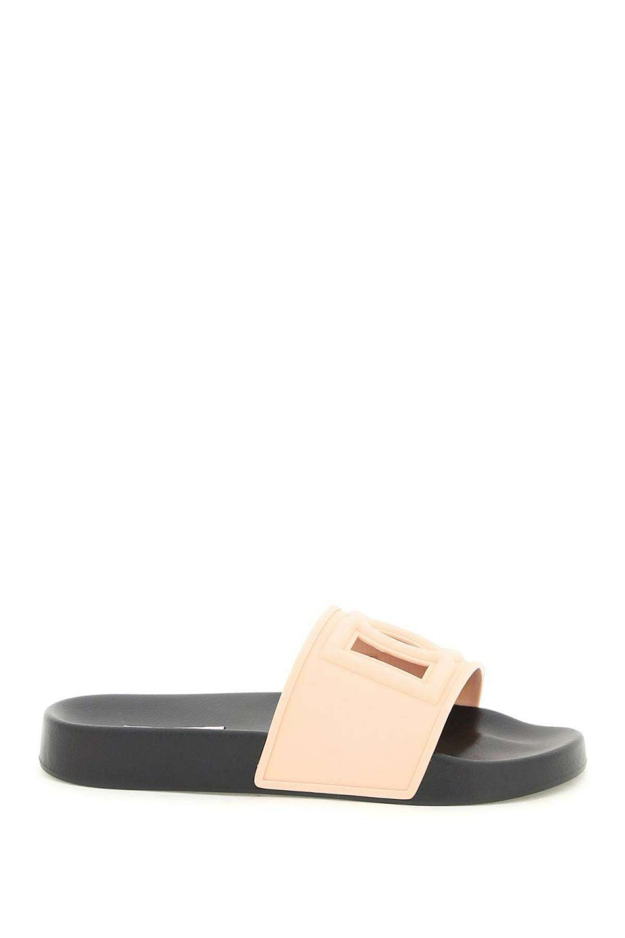 Women * | Logoed Slides Dolce & Gabbana Cheap Online Pink