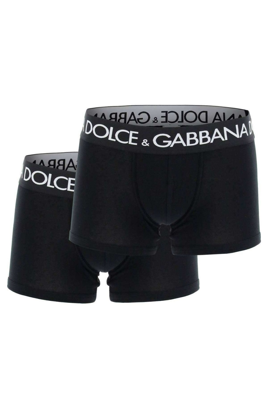 Men * | Bi-Pack Underwear Boxer Dolce & Gabbana Best Sale Black