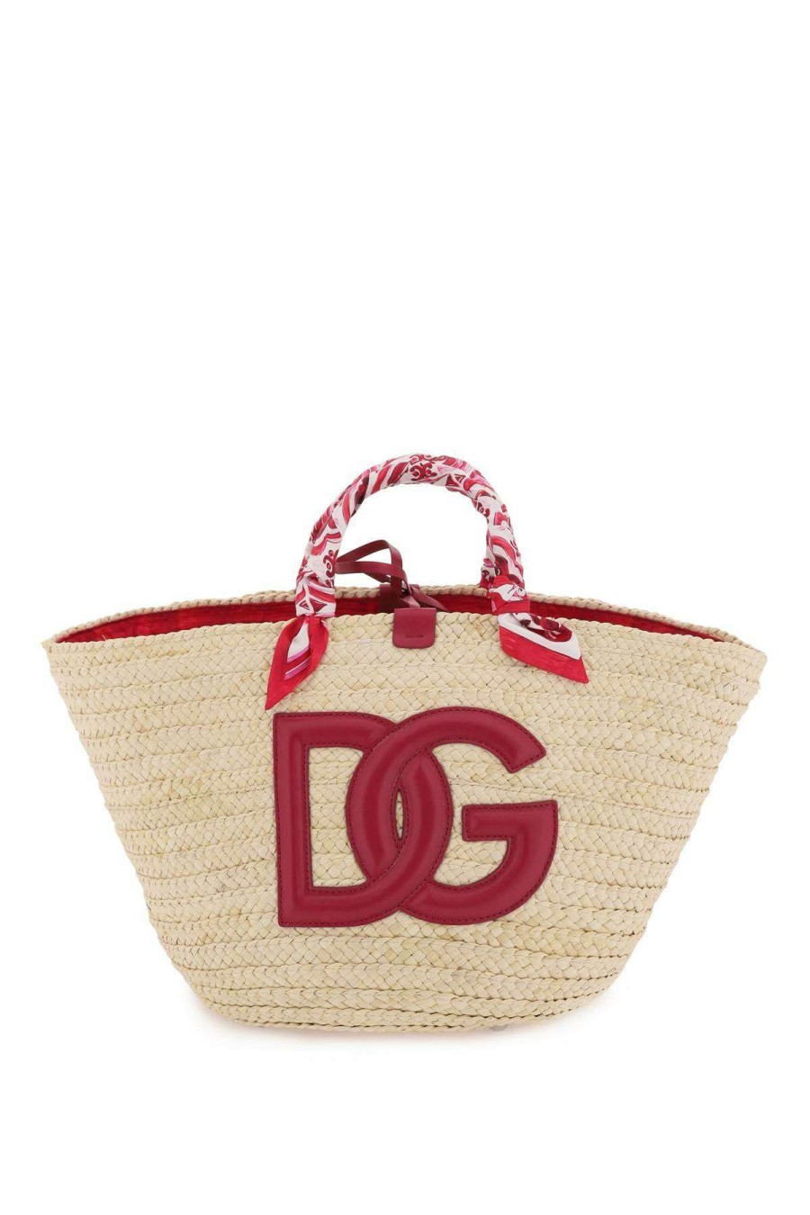 Women * | Large 'Kendra' Shopper Bag Dolce & Gabbana Hot Selling Beige/Fuchsia