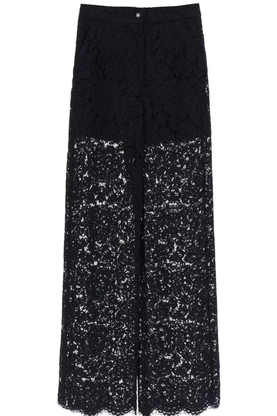 Women * | Flared-Leg Lace Pants Dolce & Gabbana Hot Selling Black