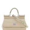 Women * | Patent Leather Small 'Sicily' Bag Dolce & Gabbana Hot Selling Beige