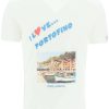 Men * | Portofino Print Re-Edition T-Shirt Dolce & Gabbana Good Quality White