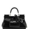 Women * | Patent Leather Small 'Sicily' Bag With Coin Purse Dolce & Gabbana Cheap Online Black