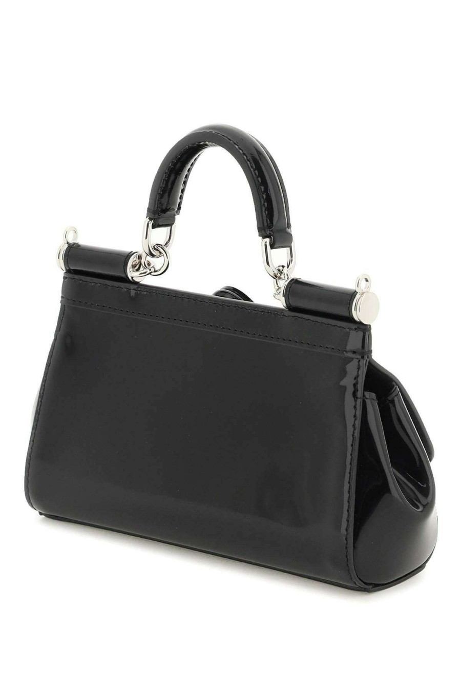 Women * | Patent Leather Small 'Sicily' Bag With Coin Purse Dolce & Gabbana Cheap Online Black