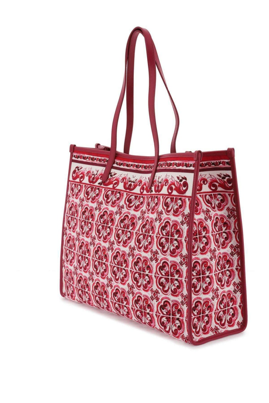 Women * | Majolica Large Shopping Bag Dolce & Gabbana Excellent Fuchsia/White