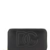 Women * | Zip Around Leather Wallet Dolce & Gabbana Store Black