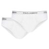 Men * | Underwear Briefs Bi-Pack Dolce & Gabbana Cheap Online White