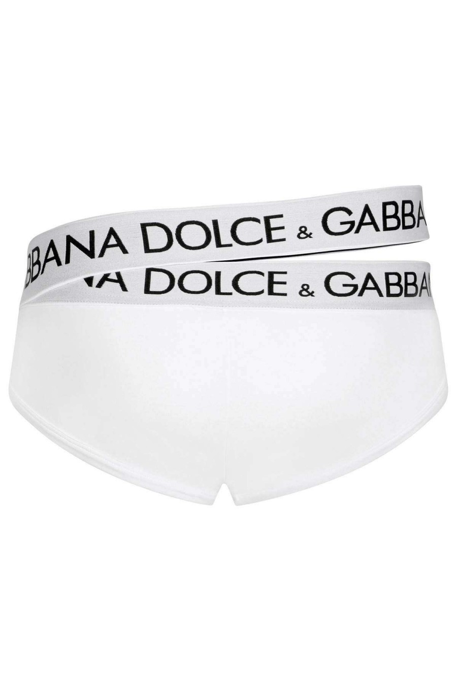 Men * | Brando' Underwear Briefs With Double Waistband Dolce & Gabbana Online White