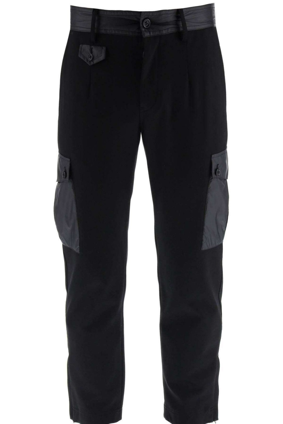 Men * | Jersey Cargo Pants Dolce & Gabbana Shop Black