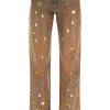 Women * | Jeans With Rhinestones Dolce & Gabbana Cheap Online Brown