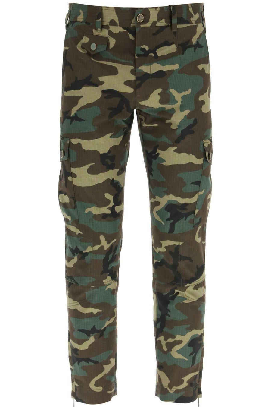 Men * | Camouflage Cargo Pants Dolce & Gabbana Low Price Green/Beige/Black