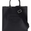 Men * | Embossed Logo Tote Bag Dolce & Gabbana Store Black