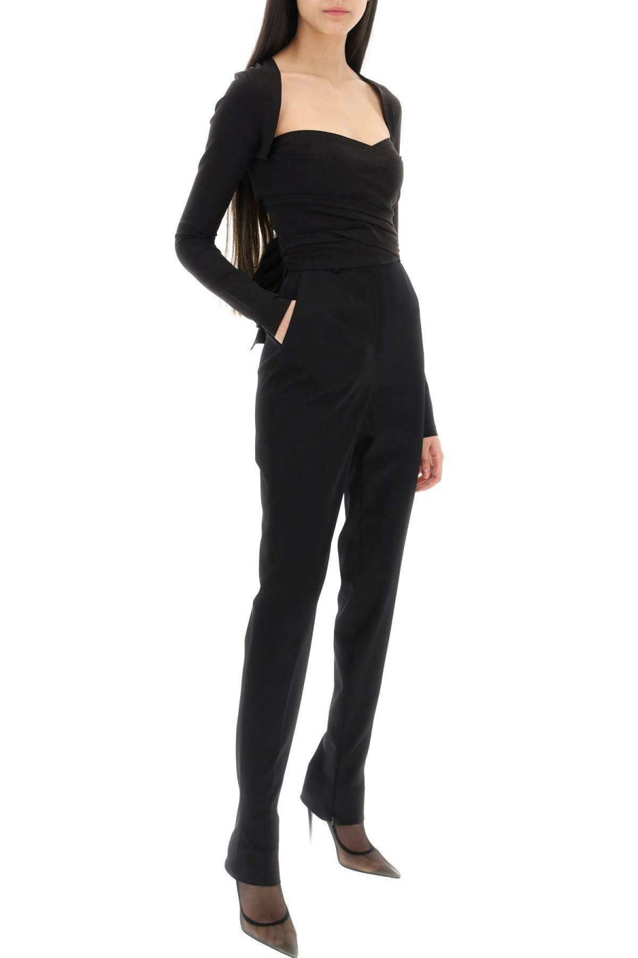 Women * | Milano Stitch Jersey Shrug Dolce & Gabbana Latest Black