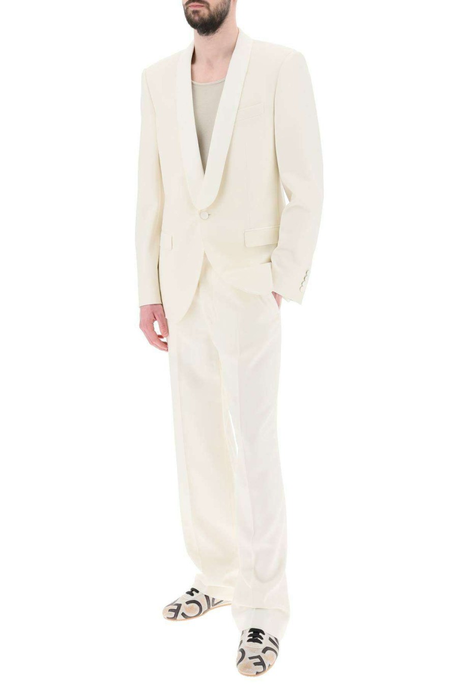 Men * | Sicilia Single-Breasted Jacket Dolce & Gabbana Online White