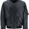 Men * | Leather Bomber Jacket Dolce & Gabbana Original Black