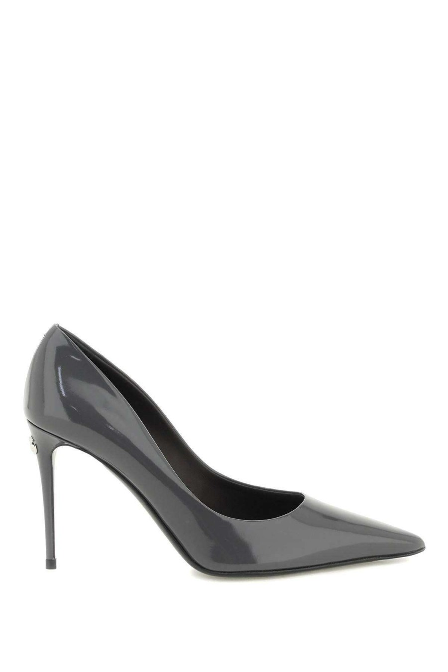 Women * | Patent Leather Pumps Dolce & Gabbana Online Store Grey